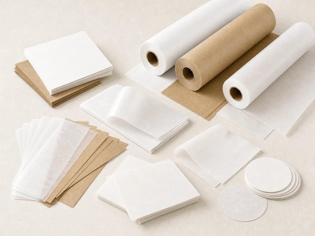 AI-generated representative visual of food-grade packaging material rolls and sheets