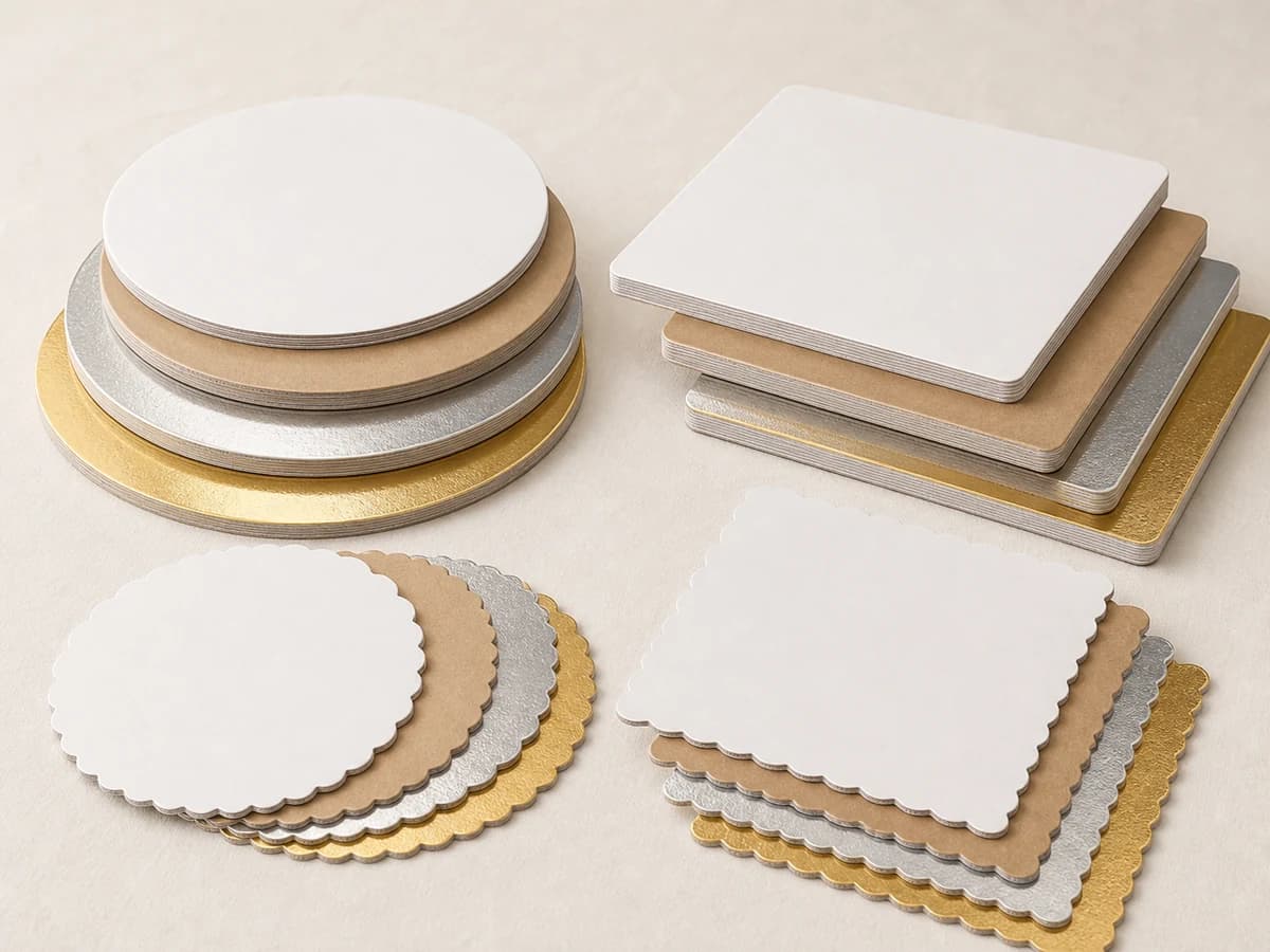 AI-generated representative visual of cake boards and paper pad structures