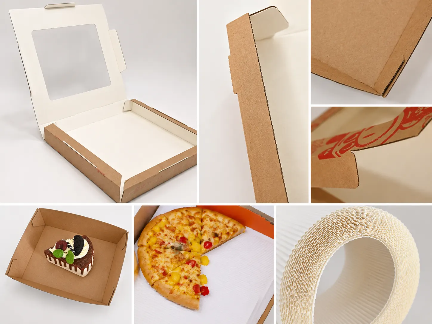 Food and bakery paper boxes prepared for delivery