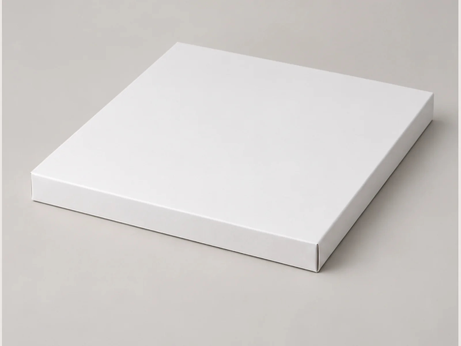 Square cake board with visible thickness and wrapped edge