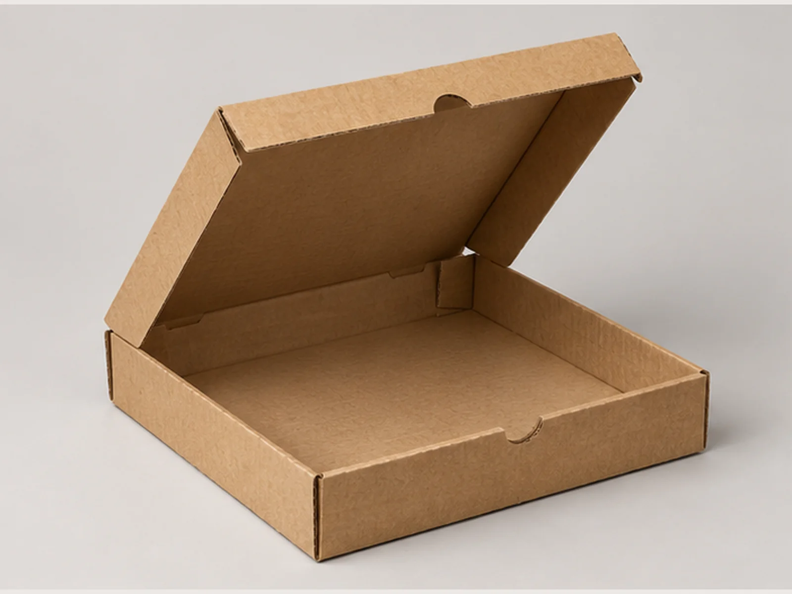 Kraft pizza box in open 45-degree view