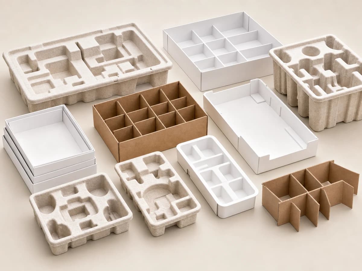 Folded paper insert tray with shaped openings for product clearance