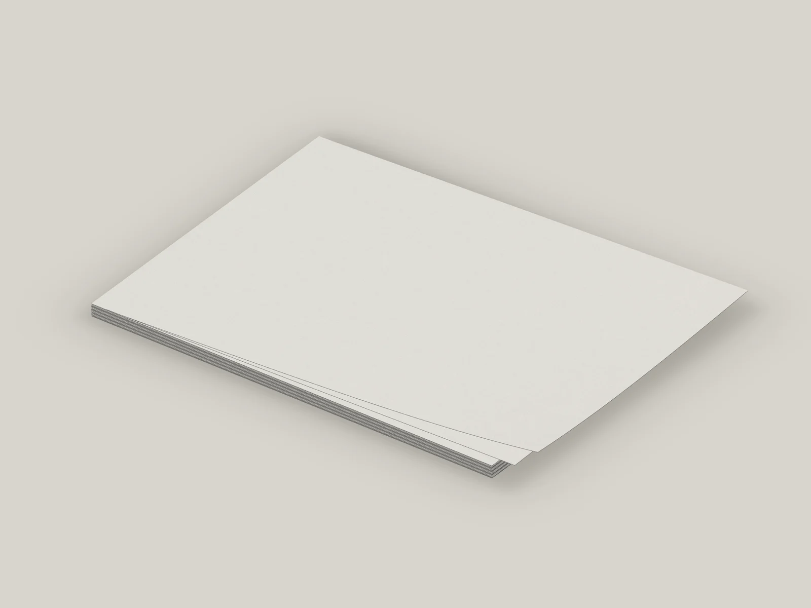 White paperboard sheets for further packaging conversion, not a formed tray