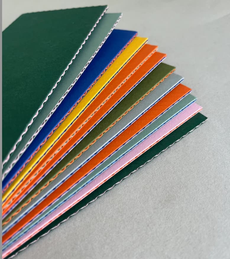Colored corrugated board material options