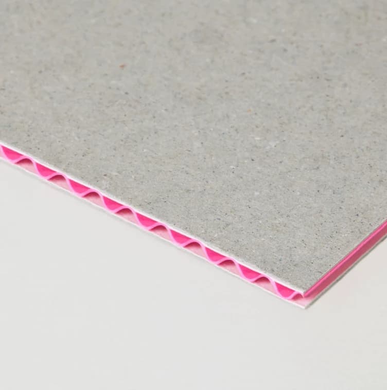 Food paper pad with corrugated construction