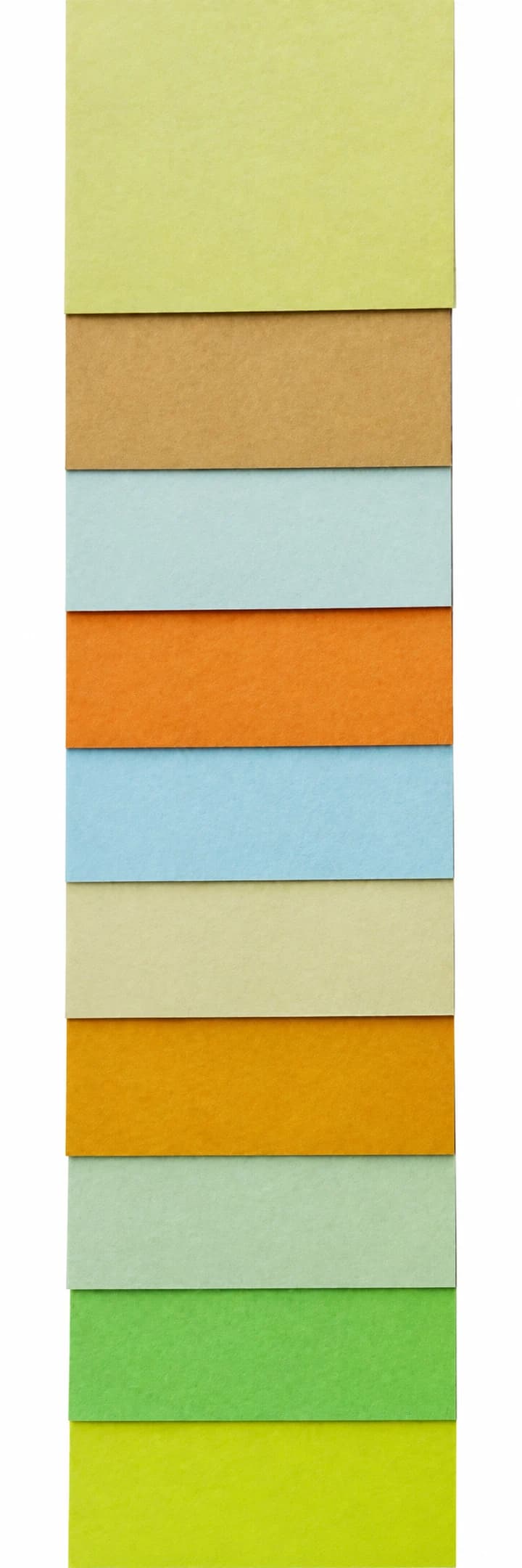 Colored decorative paper swatches