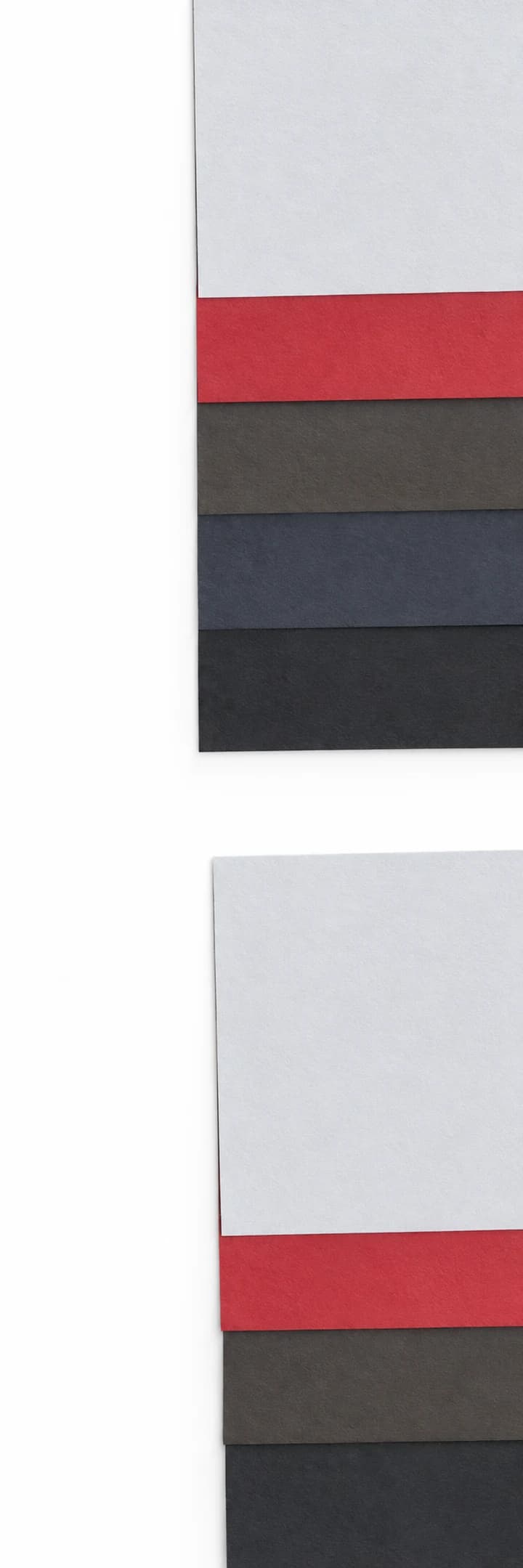 Soft-touch paper swatches