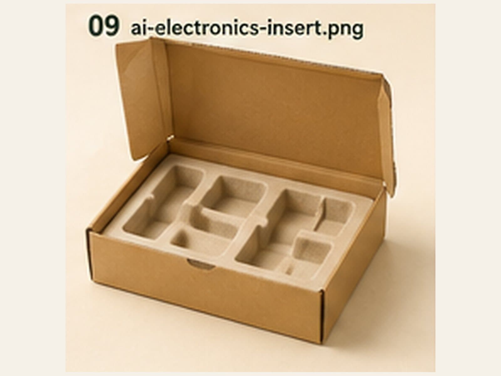 Protective paper insert holding an electronic product inside a box