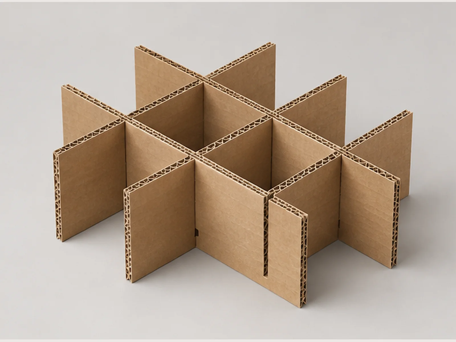Corrugated cross divider insert with interlocking slots