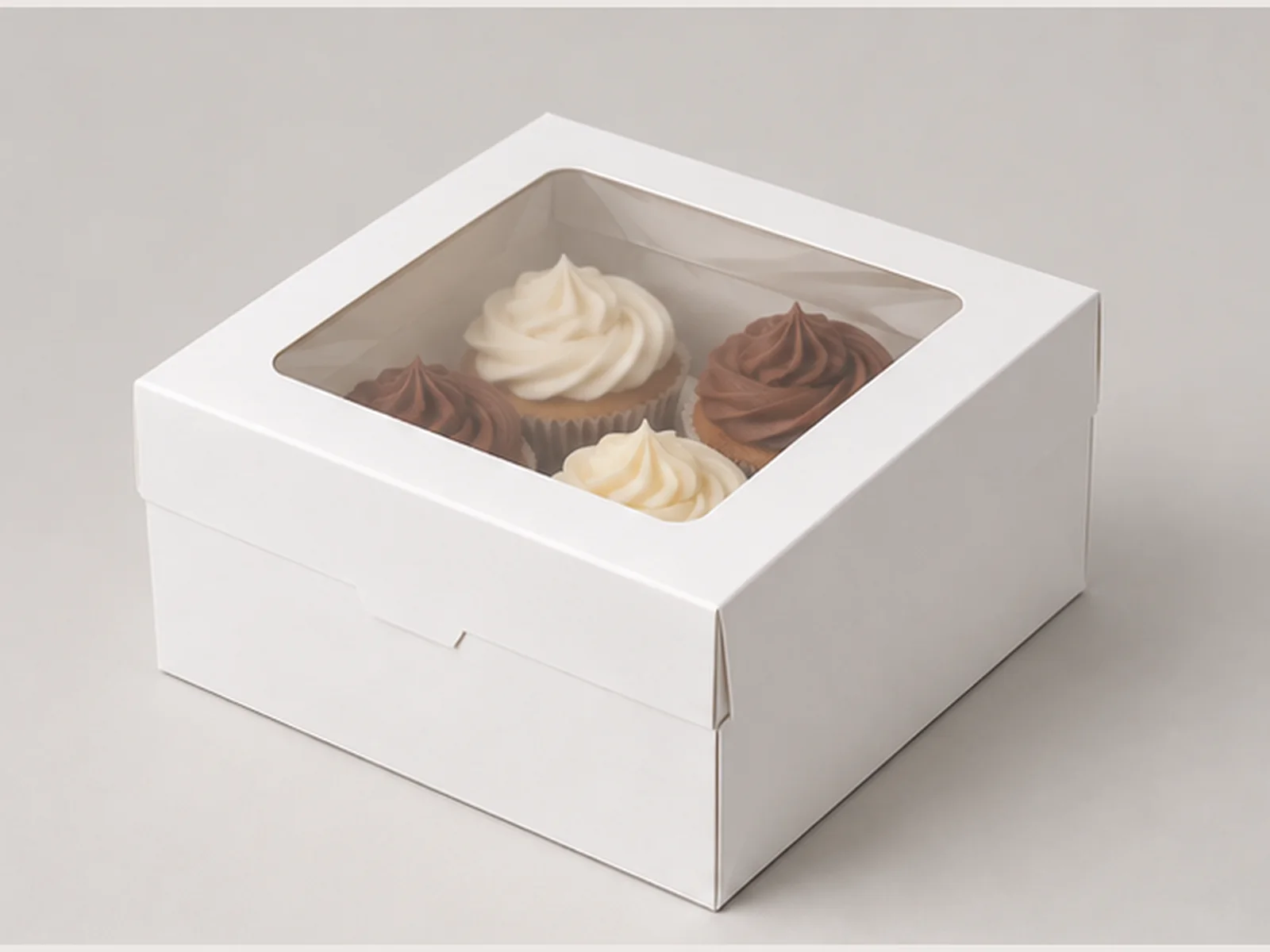 Bakery food box with transparent window